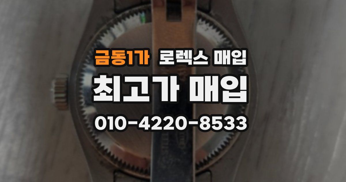 금동1가 로렉스 매입