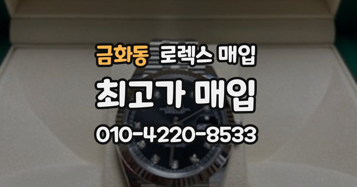 금화동 로렉스 매입