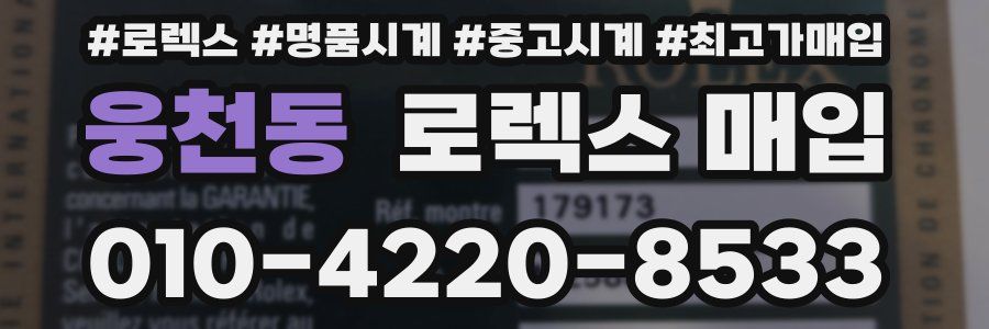 웅천동 로렉스 매입