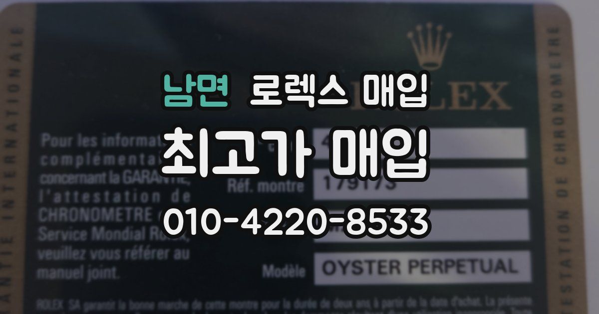 남면 로렉스 매입