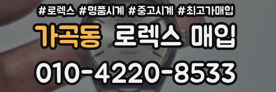 가곡동 로렉스 매입