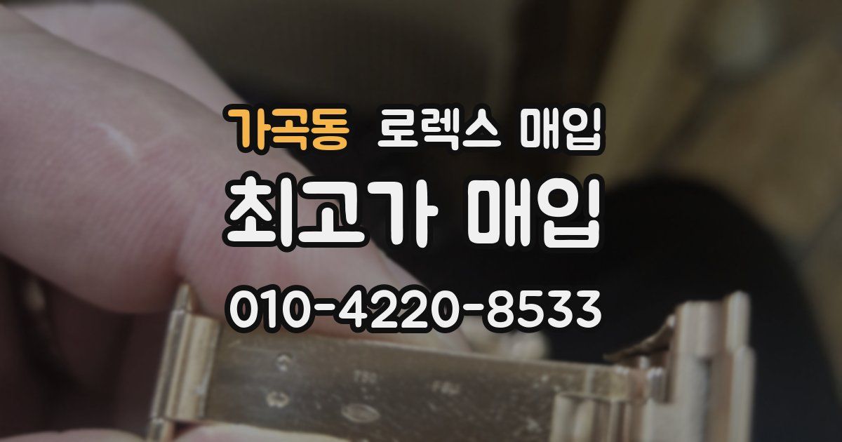 가곡동 로렉스 매입