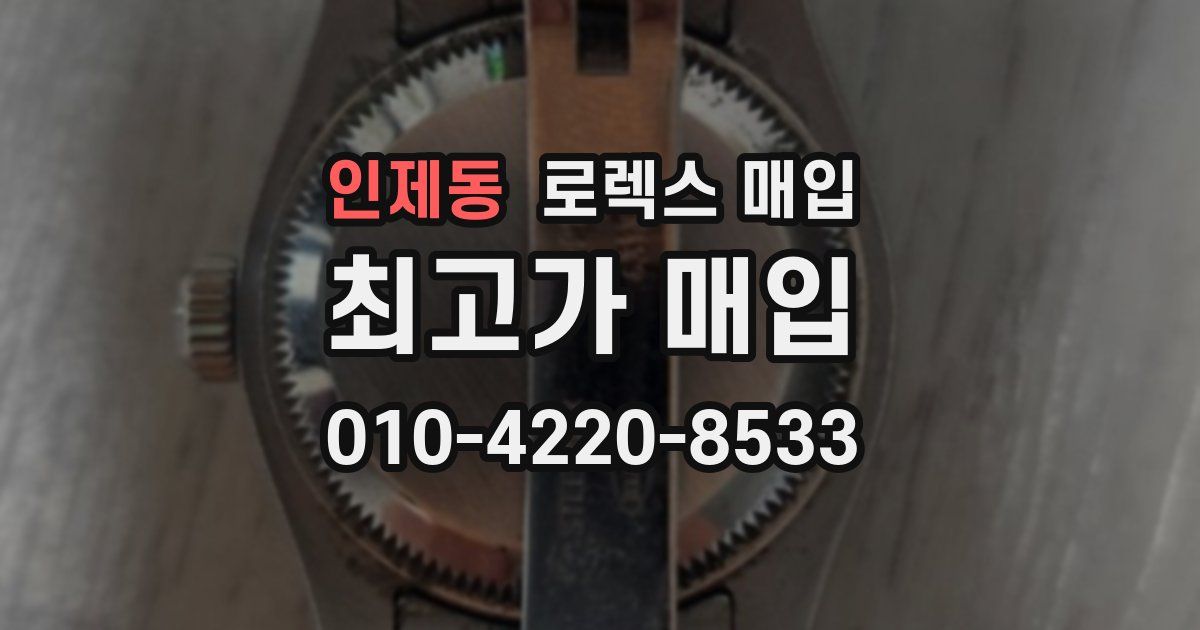 인제동 로렉스 매입