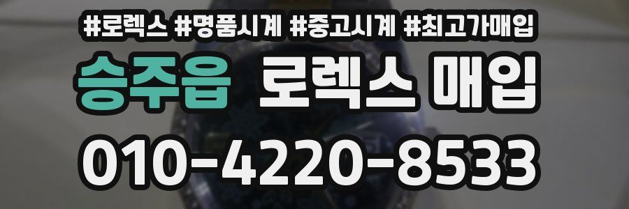 승주읍 로렉스 매입