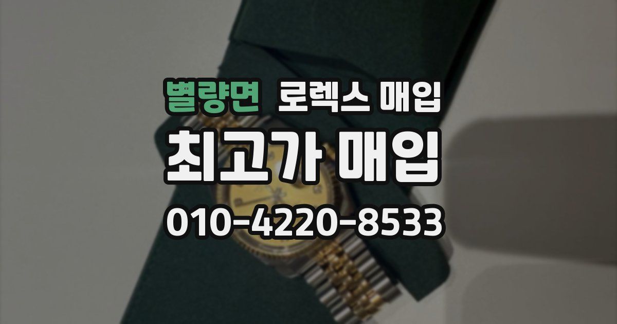 별량면 로렉스 매입