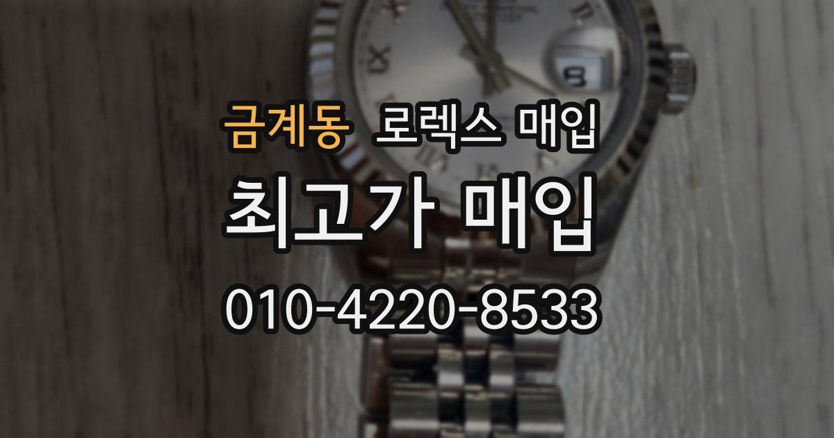 금계동 로렉스 매입