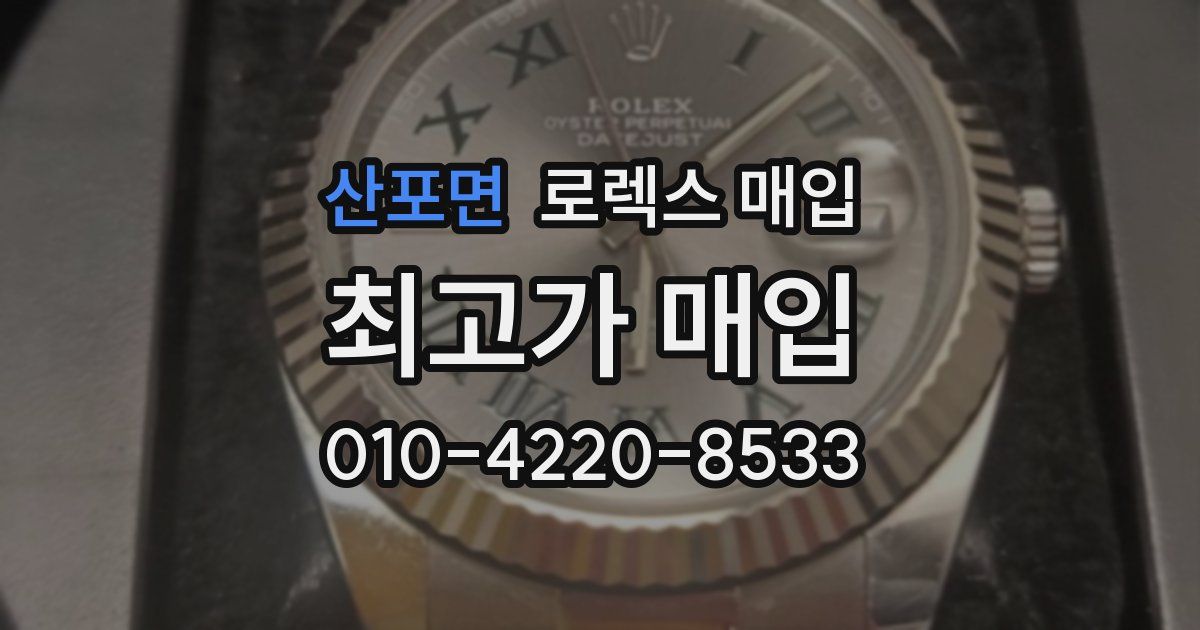 산포면 로렉스 매입