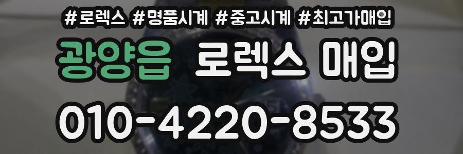 광양읍 로렉스 매입