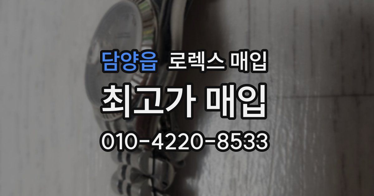 담양읍 로렉스 매입