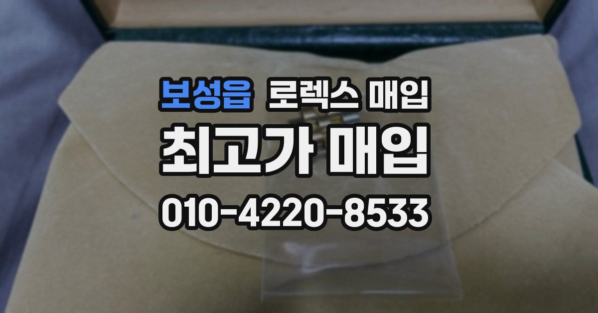 보성읍 로렉스 매입