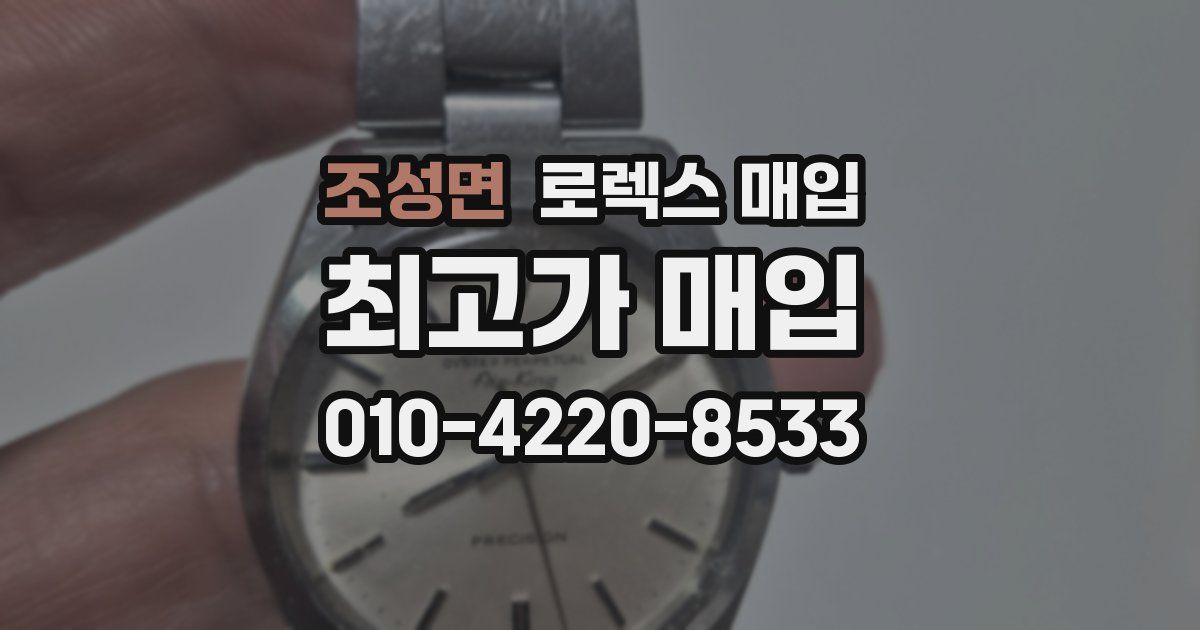 조성면 로렉스 매입