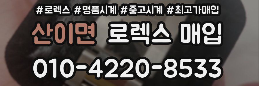 산이면 로렉스 매입