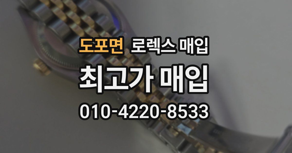 도포면 로렉스 매입