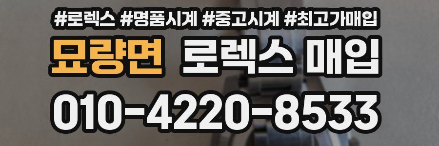 묘량면 로렉스 매입