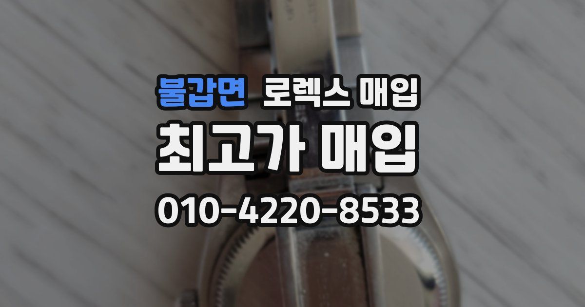 불갑면 로렉스 매입