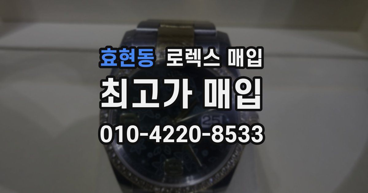 효현동 로렉스 매입