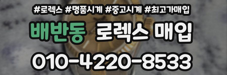 배반동 로렉스 매입
