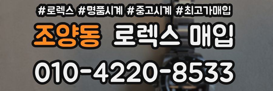 조양동 로렉스 매입