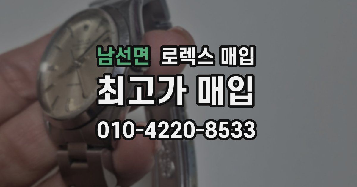 남선면 로렉스 매입