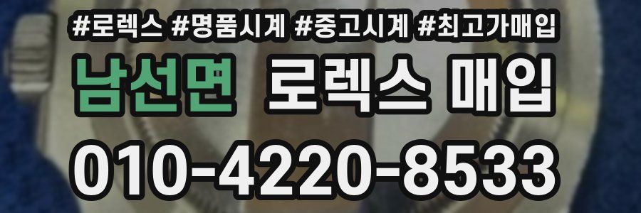 남선면 로렉스 매입