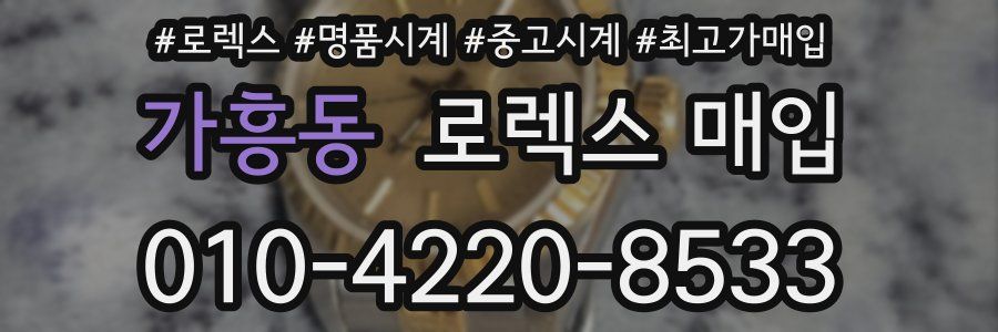 가흥동 로렉스 매입