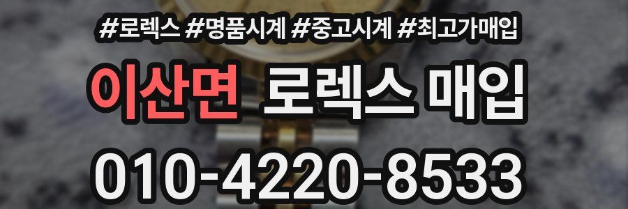 이산면 로렉스 매입