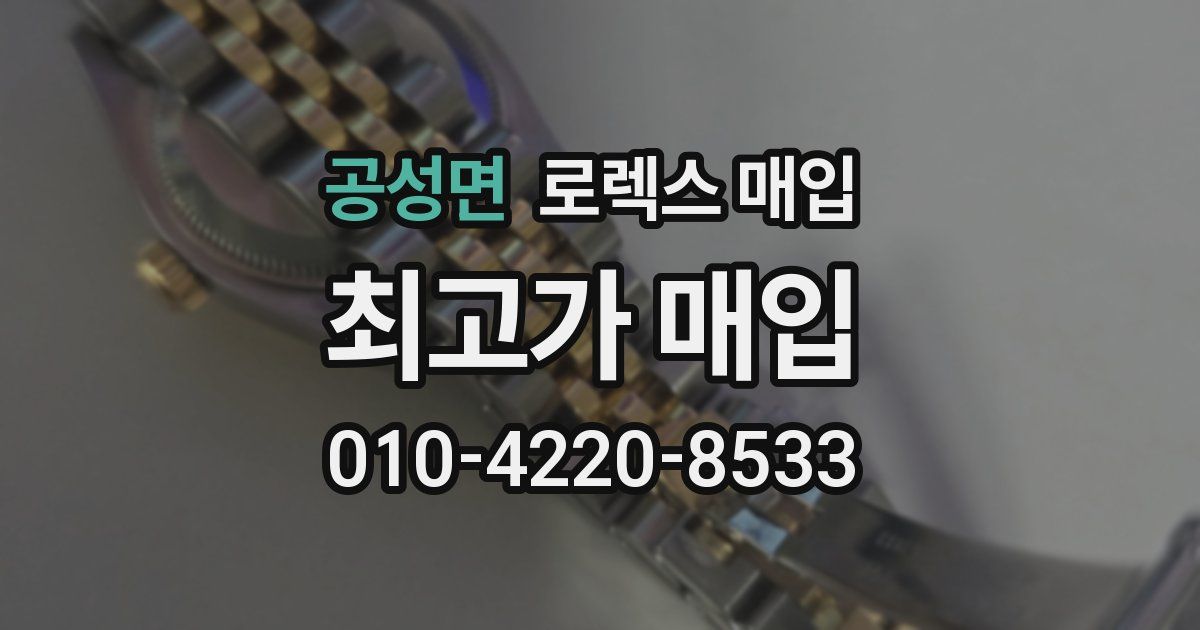 공성면 로렉스 매입