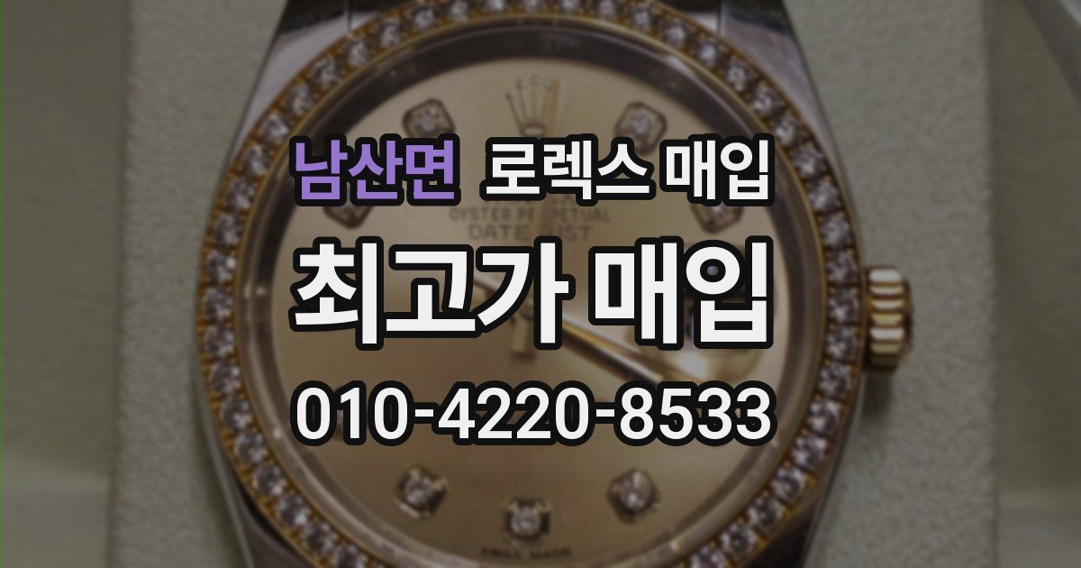 남산면 로렉스 매입