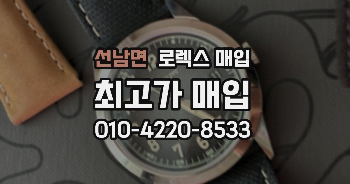 선남면 로렉스 매입