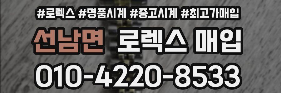 선남면 로렉스 매입