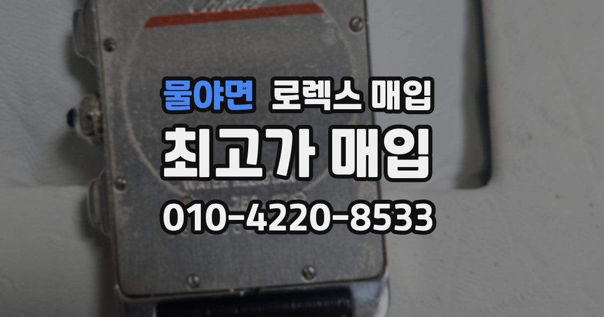 물야면 로렉스 매입