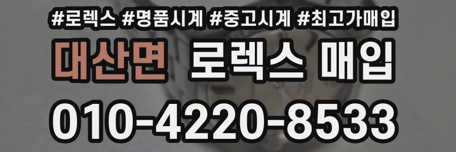 대산면 로렉스 매입