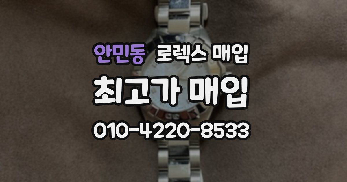 안민동 로렉스 매입