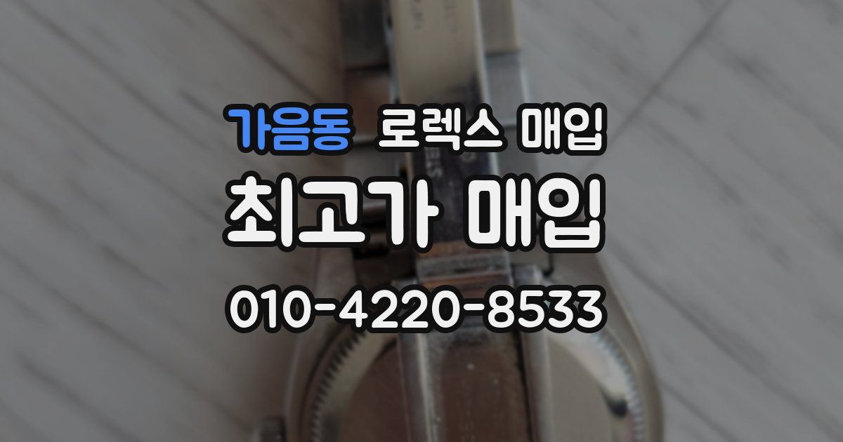 가음동 로렉스 매입