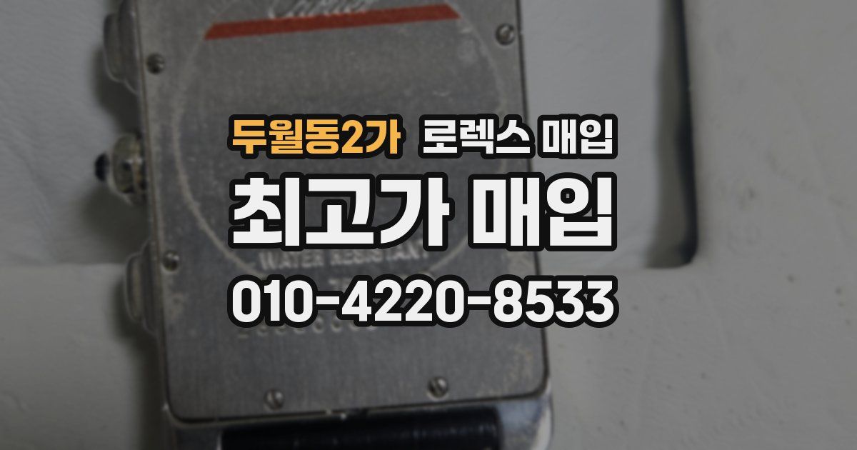 두월동2가 로렉스 매입