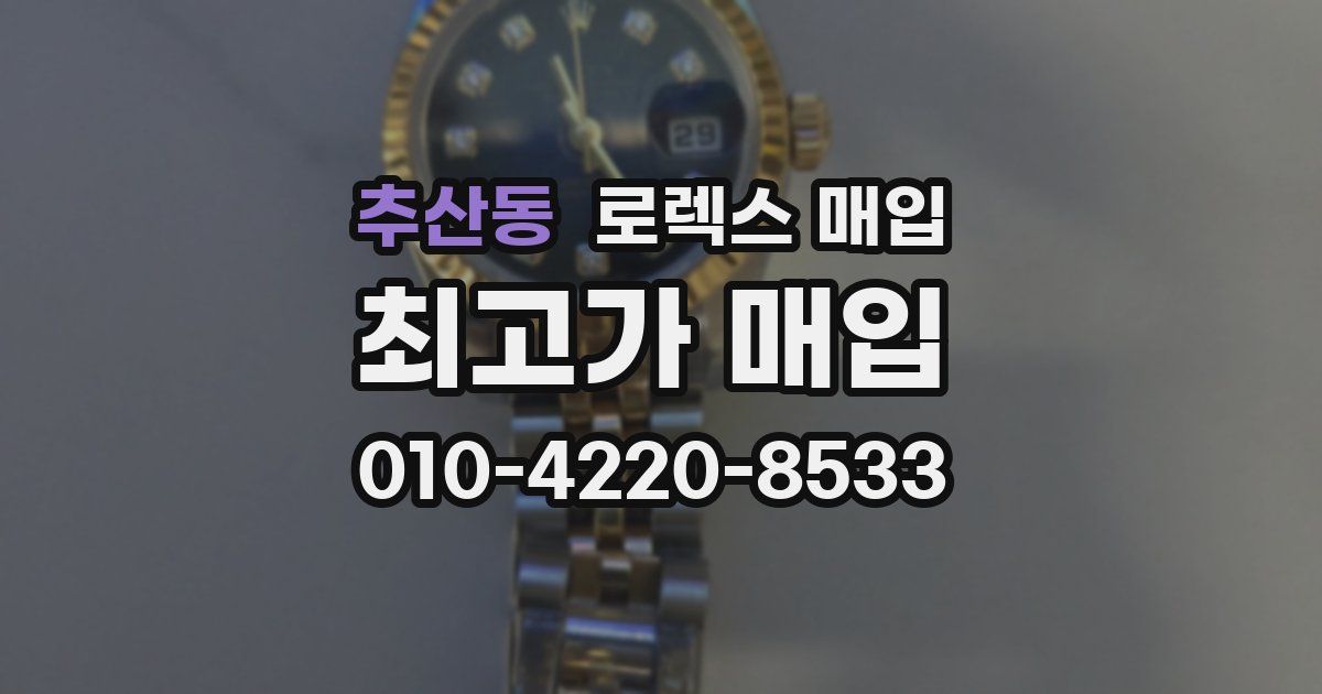 추산동 로렉스 매입