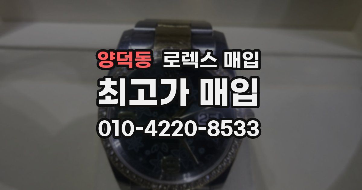 양덕동 로렉스 매입
