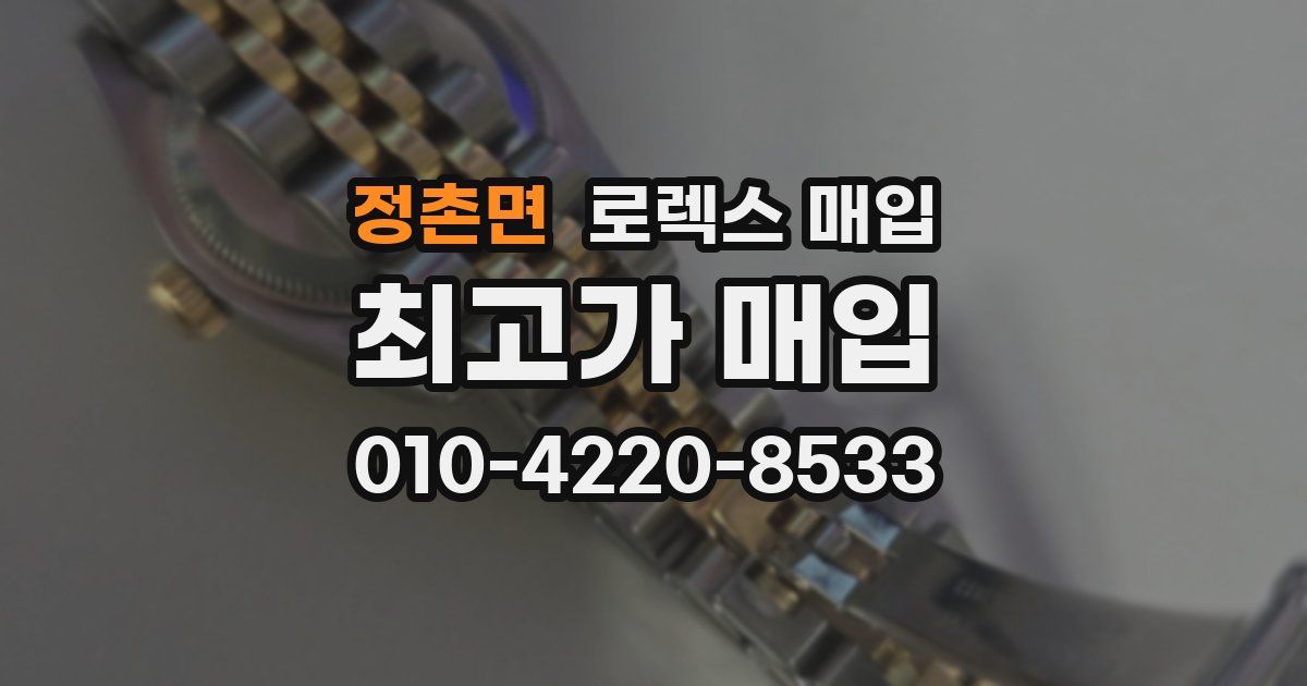 정촌면 로렉스 매입