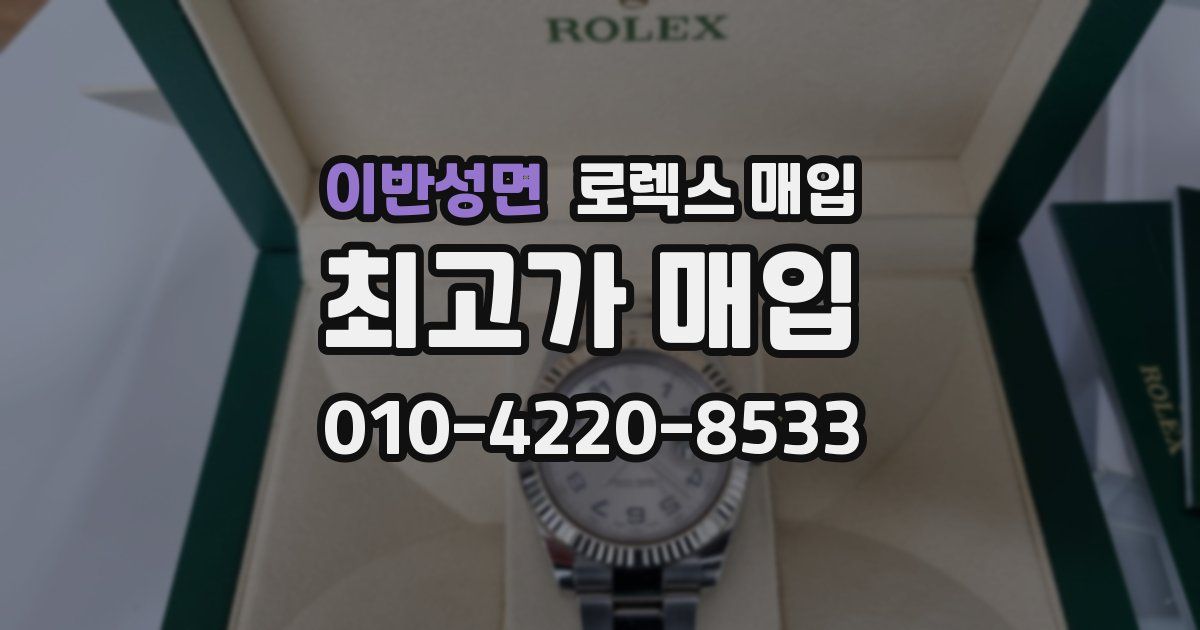 이반성면 로렉스 매입