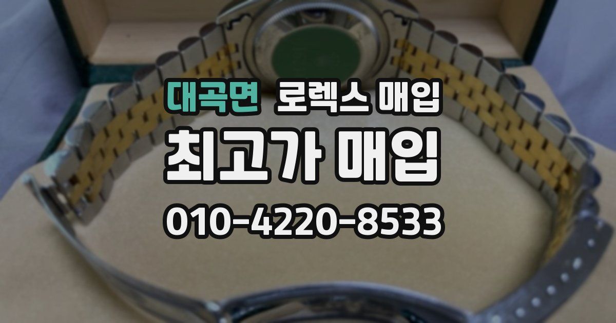 대곡면 로렉스 매입