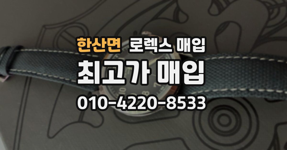 한산면 로렉스 매입