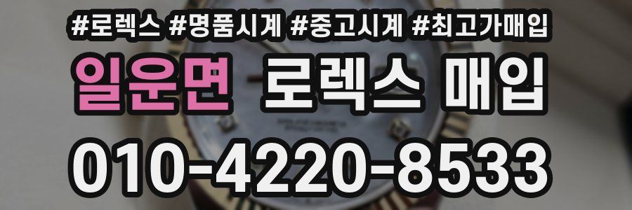 일운면 로렉스 매입