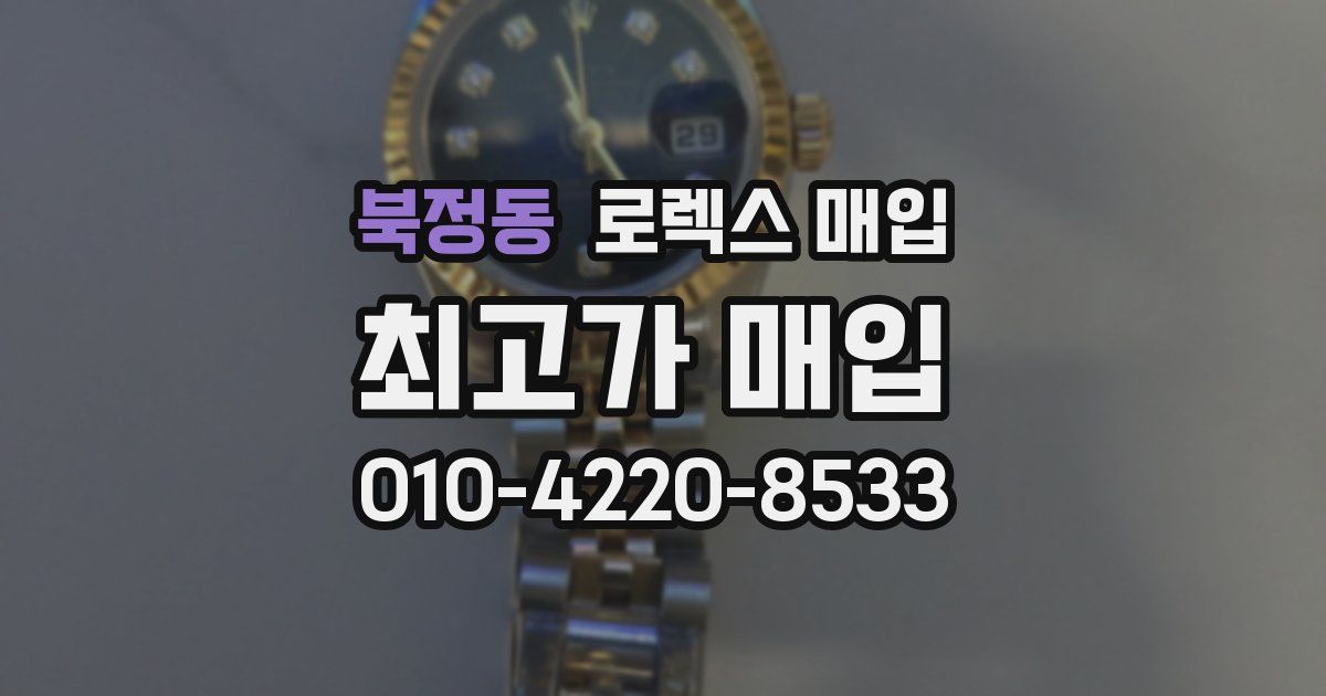 북정동 로렉스 매입