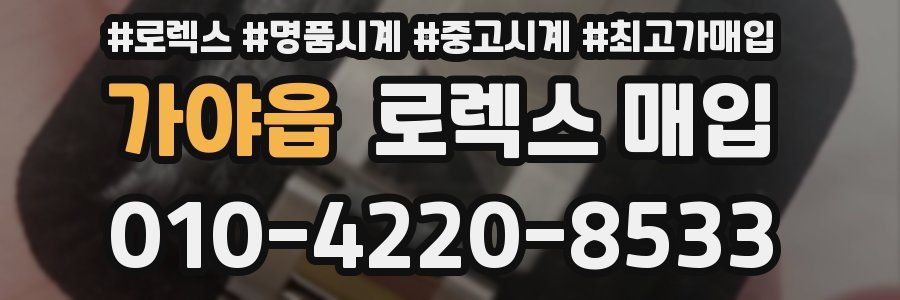 가야읍 로렉스 매입