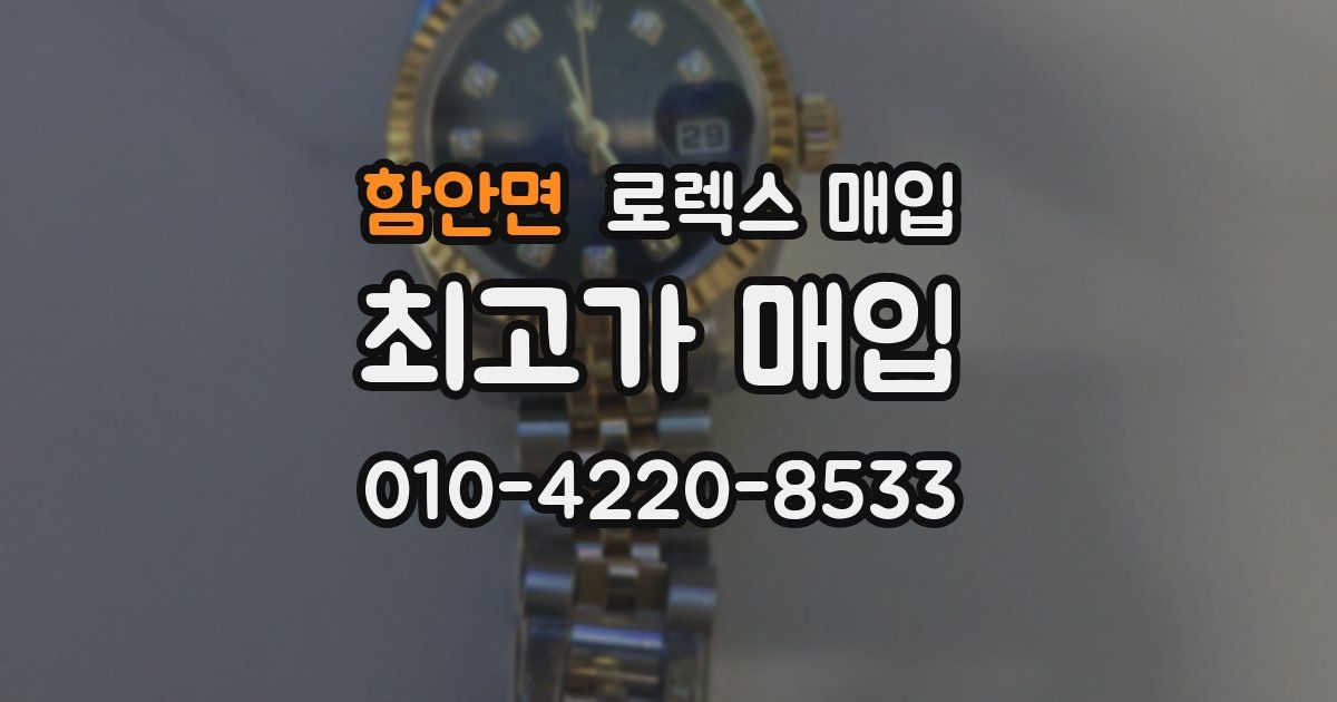 함안면 로렉스 매입