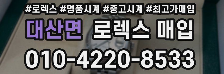 대산면 로렉스 매입