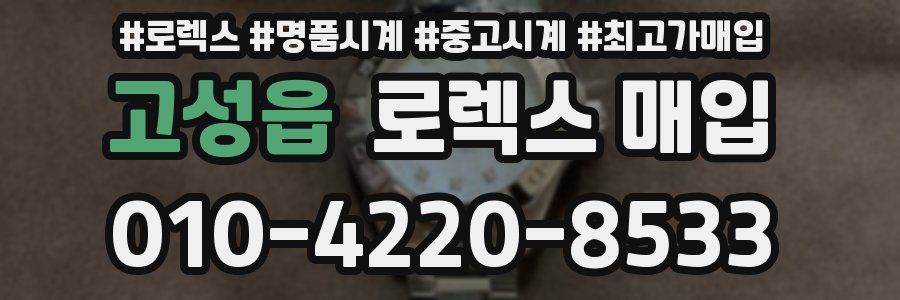 고성읍 로렉스 매입