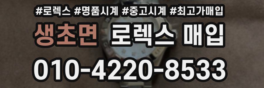 생초면 로렉스 매입