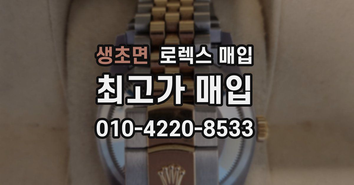 생초면 로렉스 매입
