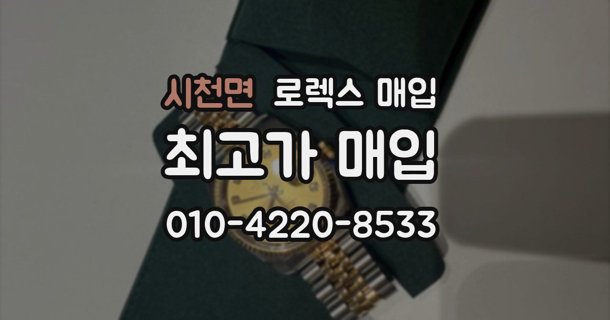 시천면 로렉스 매입